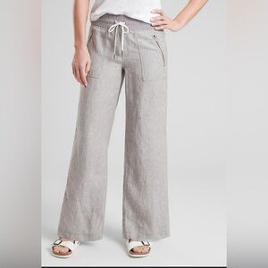 Athleta Cabo Linen Wide Leg Pant. Size 2.